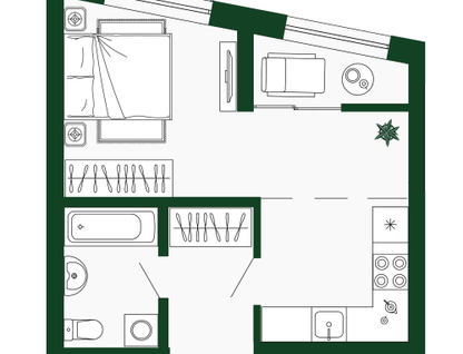 1-к. квартира, 33&nbsp;м²
