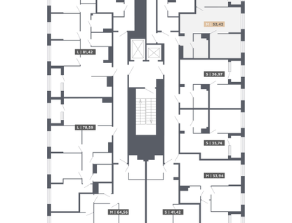 Студия, 52&nbsp;м²