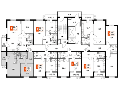 1-к. квартира, 47&nbsp;м²
