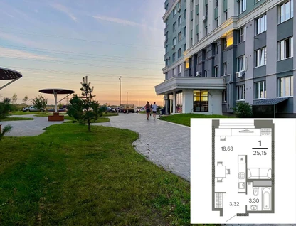 Студия, 25,1&nbsp;м²