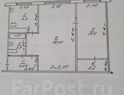2-к. квартира, 43,8&nbsp;м²