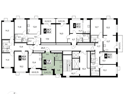 Студия, 24 м²