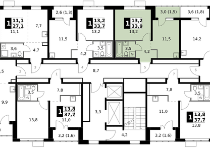 1-к. квартира, 33&nbsp;м²