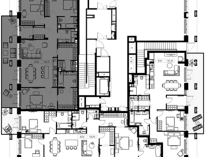 3-к. квартира, 142 м²