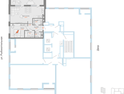 2-к. квартира, 69&nbsp;м²
