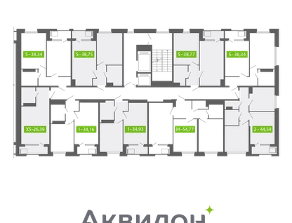 1-к. квартира, 34&nbsp;м²