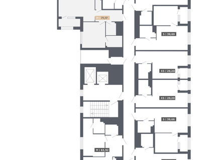 Студия, 71&nbsp;м²