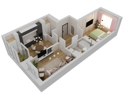 2-к. квартира, 58&nbsp;м²