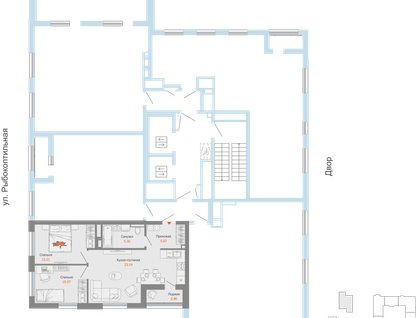 3-к. квартира, 58&nbsp;м²