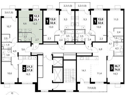 Студия, 25&nbsp;м²