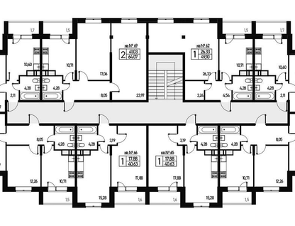 2-к. квартира, 63 м²