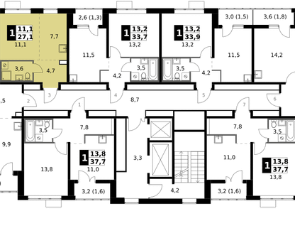 Студия, 27&nbsp;м²