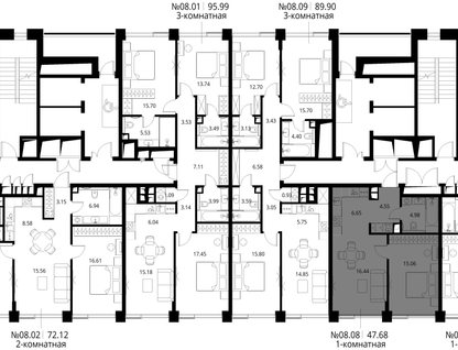 1-к. квартира, 47 м²