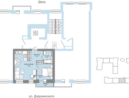 2-к. квартира, 39&nbsp;м²