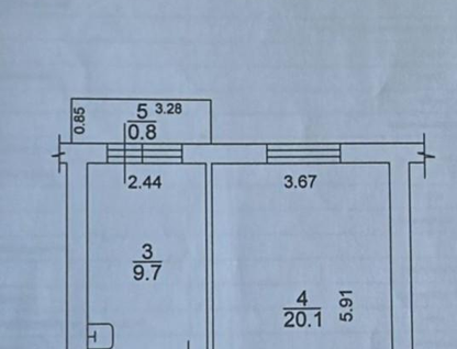 1-к. квартира, 36&nbsp;м²