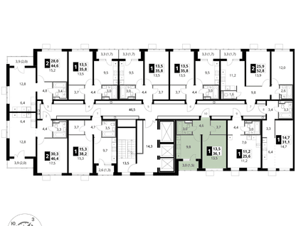 1-к. квартира, 36&nbsp;м²