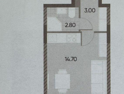 Студия, 20,5 м²