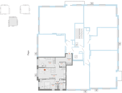 3-к. квартира, 67 м²