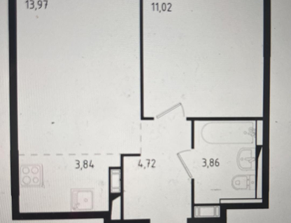 2-к. квартира, 37,4&nbsp;м²