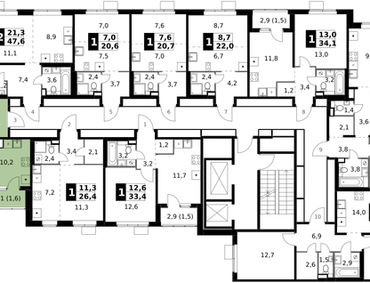 1-к. квартира, 37&nbsp;м²