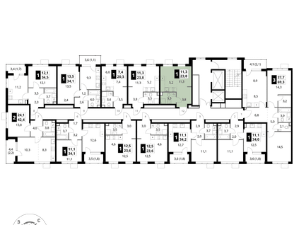 Студия, 23&nbsp;м²