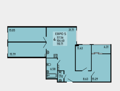5-к. квартира, 110,7&nbsp;м²
