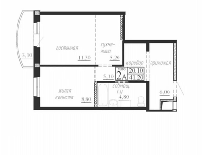 1-к. квартира, 35&nbsp;м²