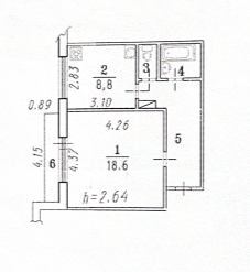 1-к. квартира, 39,2&nbsp;м²