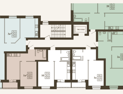 1-к. квартира, 38,3&nbsp;м²