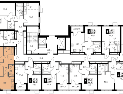2-к. квартира, 52&nbsp;м²