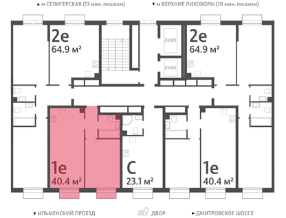 1-к. квартира, 40&nbsp;м²