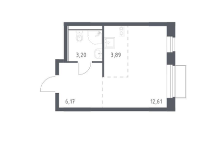 Студия, 25,9&nbsp;м²