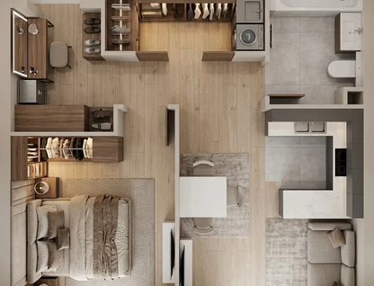 2-к. квартира, 50&nbsp;м²