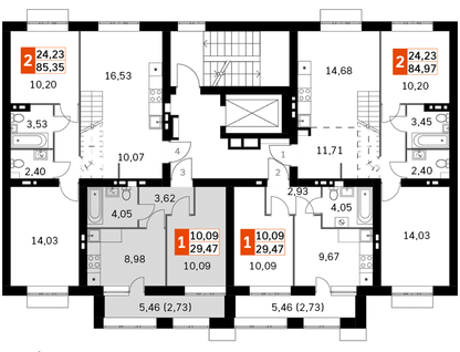 1-к. квартира, 29&nbsp;м²