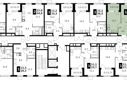 1-к. квартира, 33&nbsp;м²