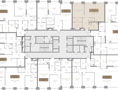 1-к. квартира, 74&nbsp;м²