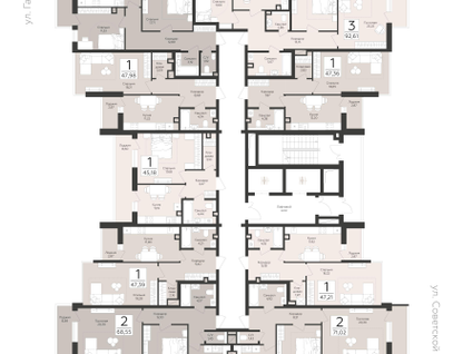 2-к. квартира, 63 м²