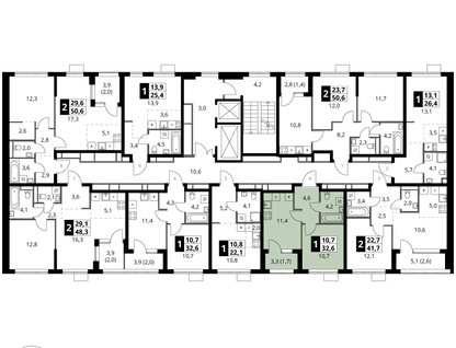 1-к. квартира, 32&nbsp;м²