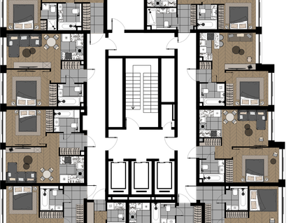 Студия, 53 м²