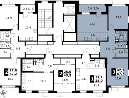 3-к. квартира, 67&nbsp;м²