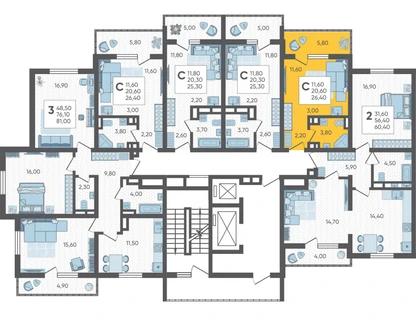 Студия, 26 м²