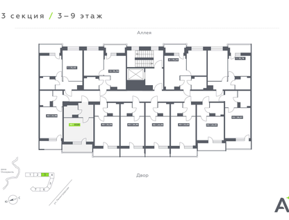 Студия, 27 м²