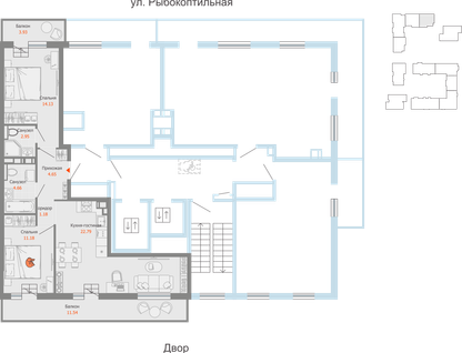 3-к. квартира, 66&nbsp;м²