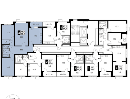 3-к. квартира, 83&nbsp;м²