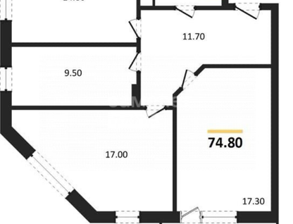 3-к. квартира, 74,8&nbsp;м²