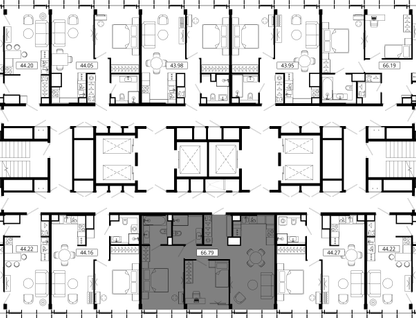 2-к. квартира, 66 м²