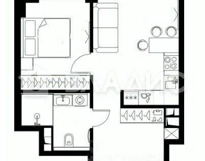 1-к. квартира, 39,4&nbsp;м²