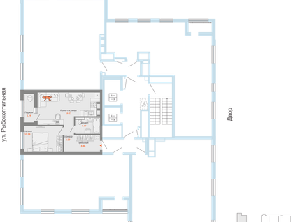 2-к. квартира, 44 м²