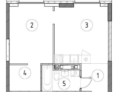 2-к. квартира, 39,2 м²