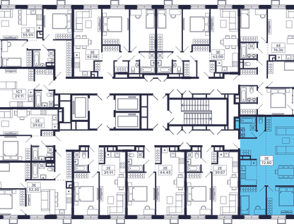 2-к. квартира, 72&nbsp;м²